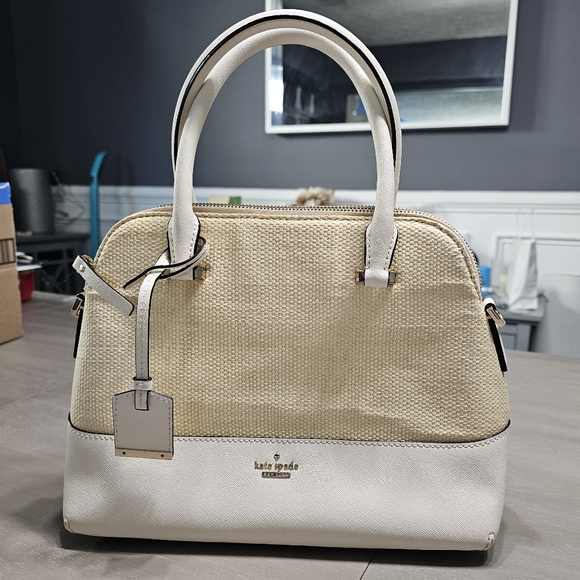 Rare Kate Spade New York Cameron Street Straw Maise Small Satchel - Picture 1 of 13